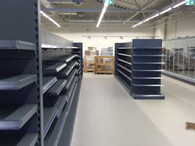 Leverans och montering av butikshyllor - VVN.LV