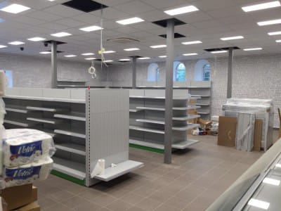 Leverans och montering av butikshyllor Elvi, Mežotne 5