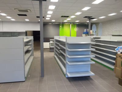Leverans och montering av butikshyllor Elvi, Mežotne 6